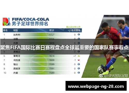 聚焦FIFA国际比赛日赛程盘点全球最重要的国家队赛事看点